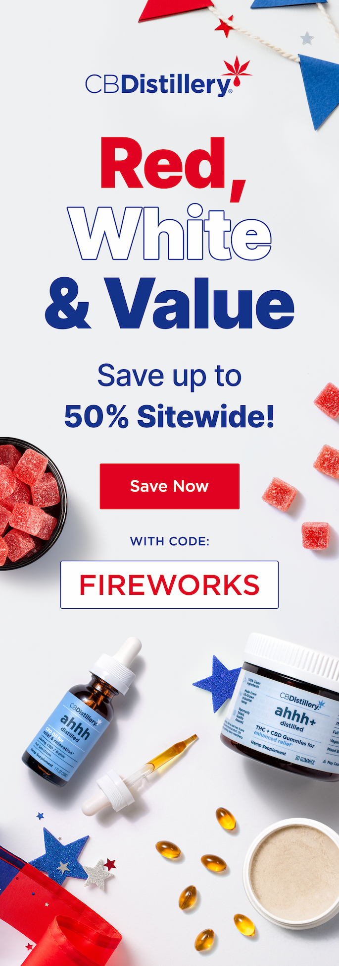 Red, White & Value: Save up to 50% Sitewide! Save Now with code FIREWORKS