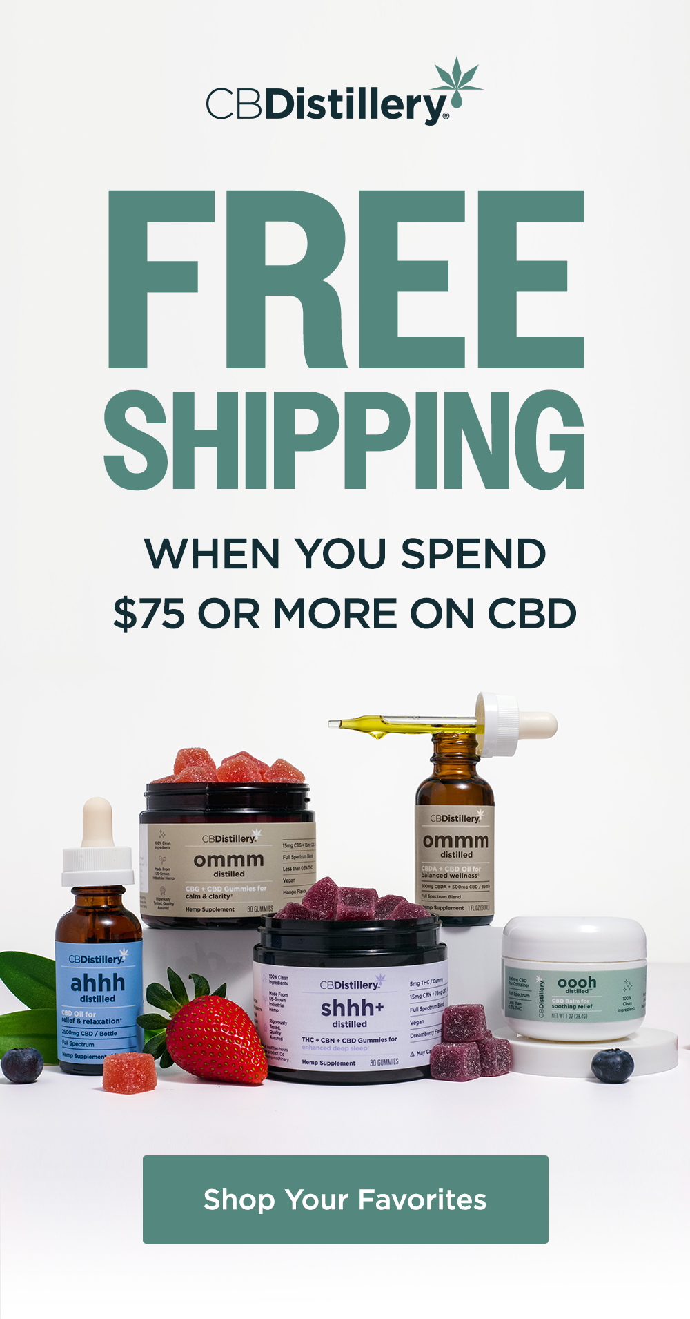 Free Shipping When You Spend $75 or More on CBD