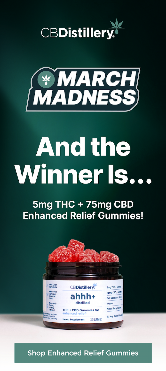 March Madness: And the Winner Is... 5mg THC + 75mg CBD Enhanced Relief Gummies! Shop Enhanced Relief Gummies March Madness: And the Winner Is... 5mg THC + 75mg CBD Enhanced Relief Gummies! Shop Enhanced Relief Gummies