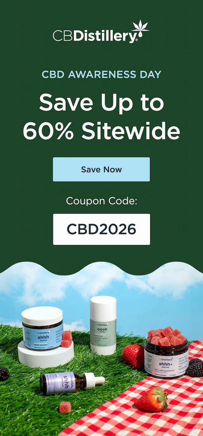 CBD Awareness Day: Save up to 60% Sitewide! Save Now with Coupon Code: CBD2026