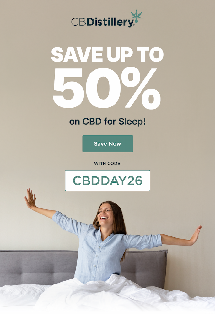 Save up to 50% on CBD for Sleep! Save Now with code: CBDDAY26