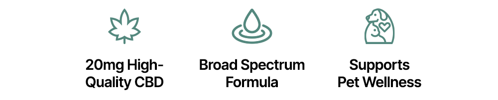 20mg High-Quality CBD ~ Broad Spectrum Formula ~ Supports Pet Wellness