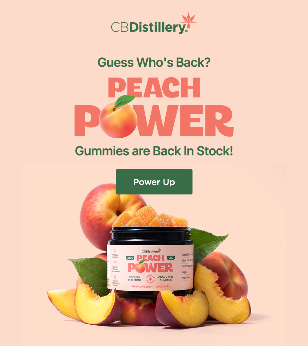 Guess Who's Back? Peach Power Gummies are Back in Stock! Power Up
