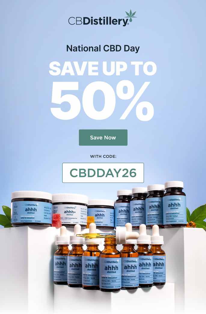National CBD Day: Save up to 50%! Save Now with code CBDDAY26