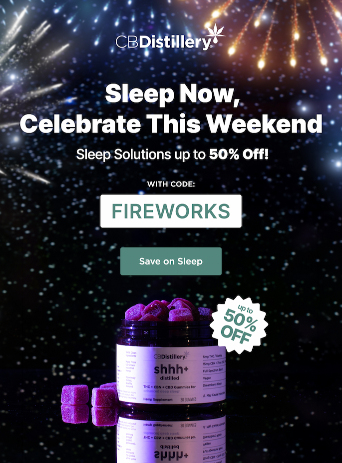 Sleep Now, Celebrate This Weekend - Sleep Solutions up to 50% Off! with code FIREWORKS Save on Sleep 