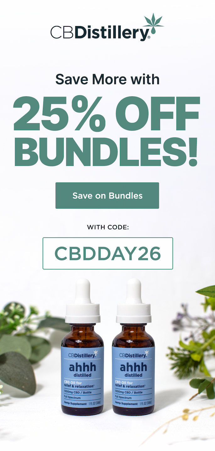 Save More with 25% Off Bundles! Save on Bundles with code: CBDDAY26 Save More with 25% Off Bundles! Save on Bundles with code: CBDDAY26