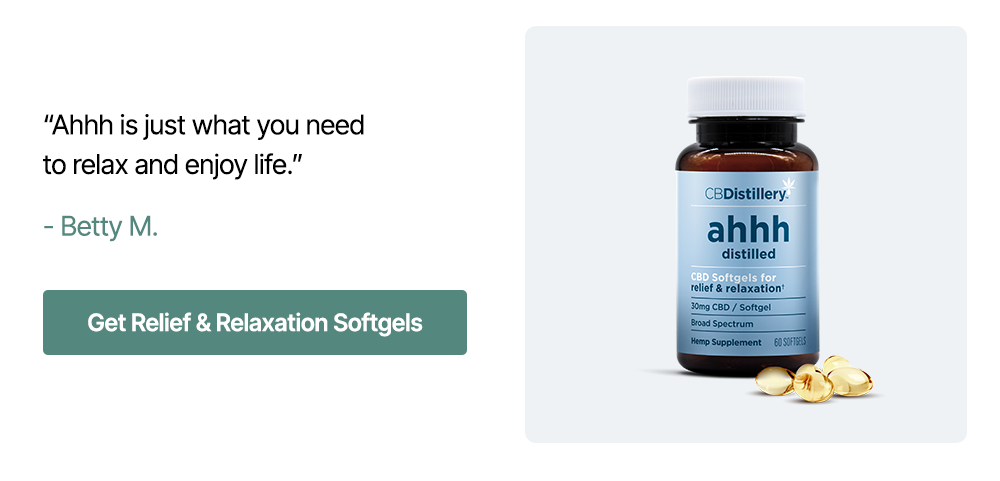 30mg CBD Relief & Relaxation Softgels (0% THC*) - 60 Count: “Ahhh is just what you need to relax and enjoy life.” – Betty M. ~ Get Relief & Relaxation Softgels