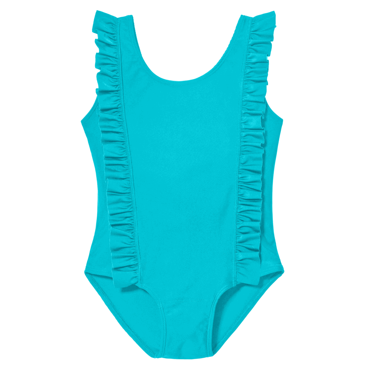 New Product Alert Girls UPF 50+ OnePiece Ruffle Front Swimsuit🩱