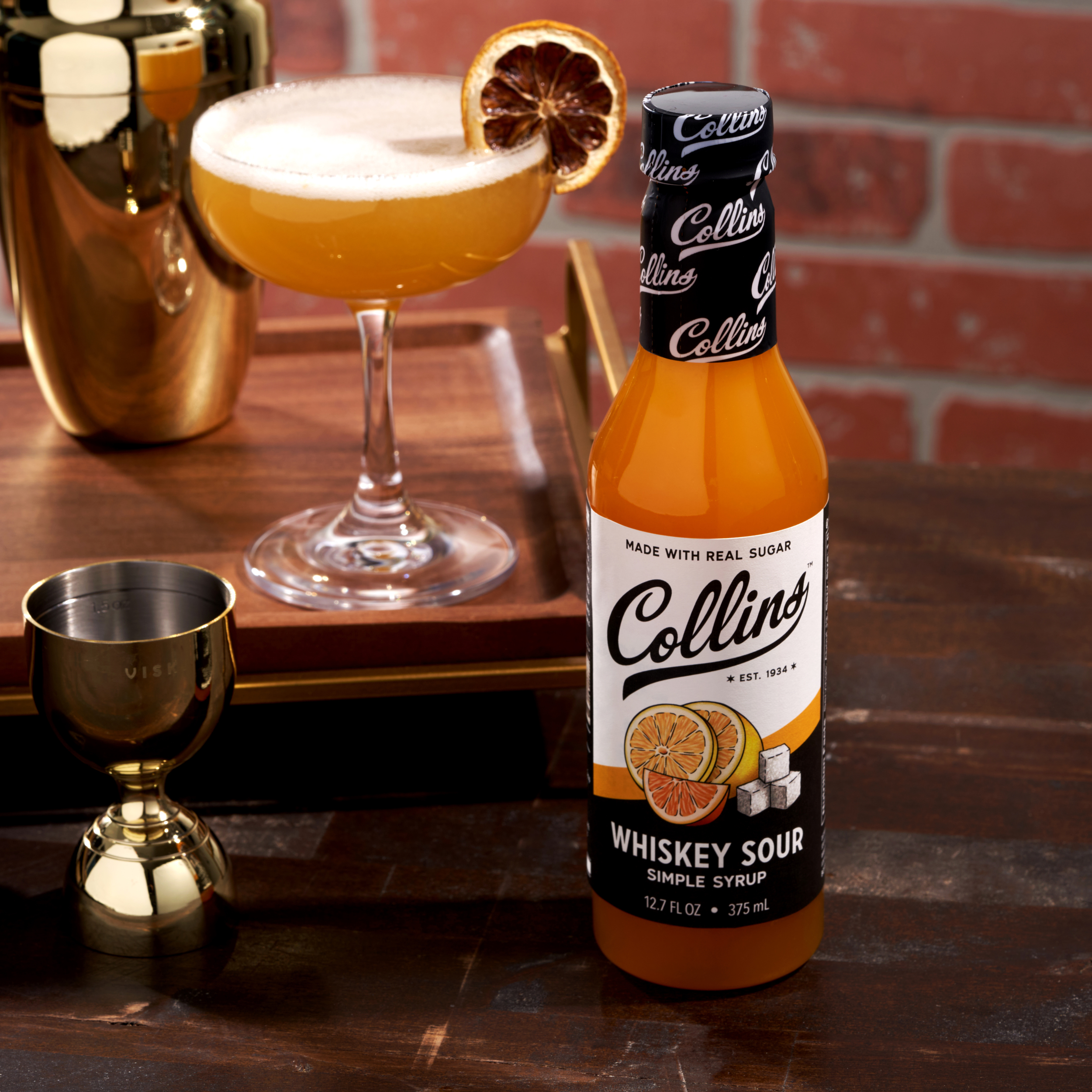 Collins Stemmed Black Cherries for Cocktails, Old Fashioned