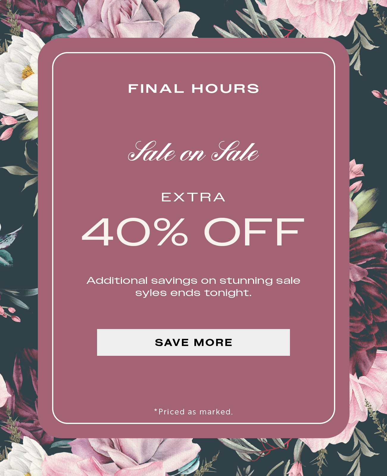 Sale on Sale: Extra 40% Off Sale Styles
