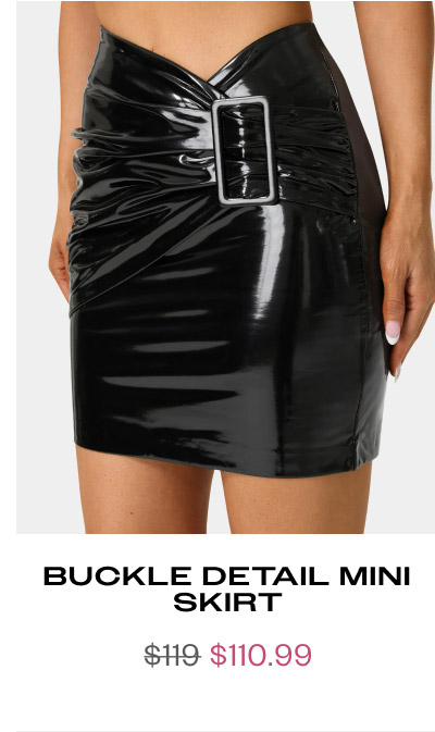 Buckle Detail Mini Skirt 