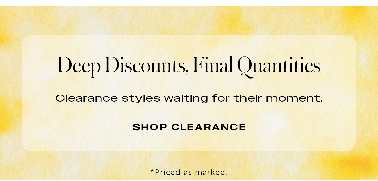 Deep Discounts, Final Quantities 