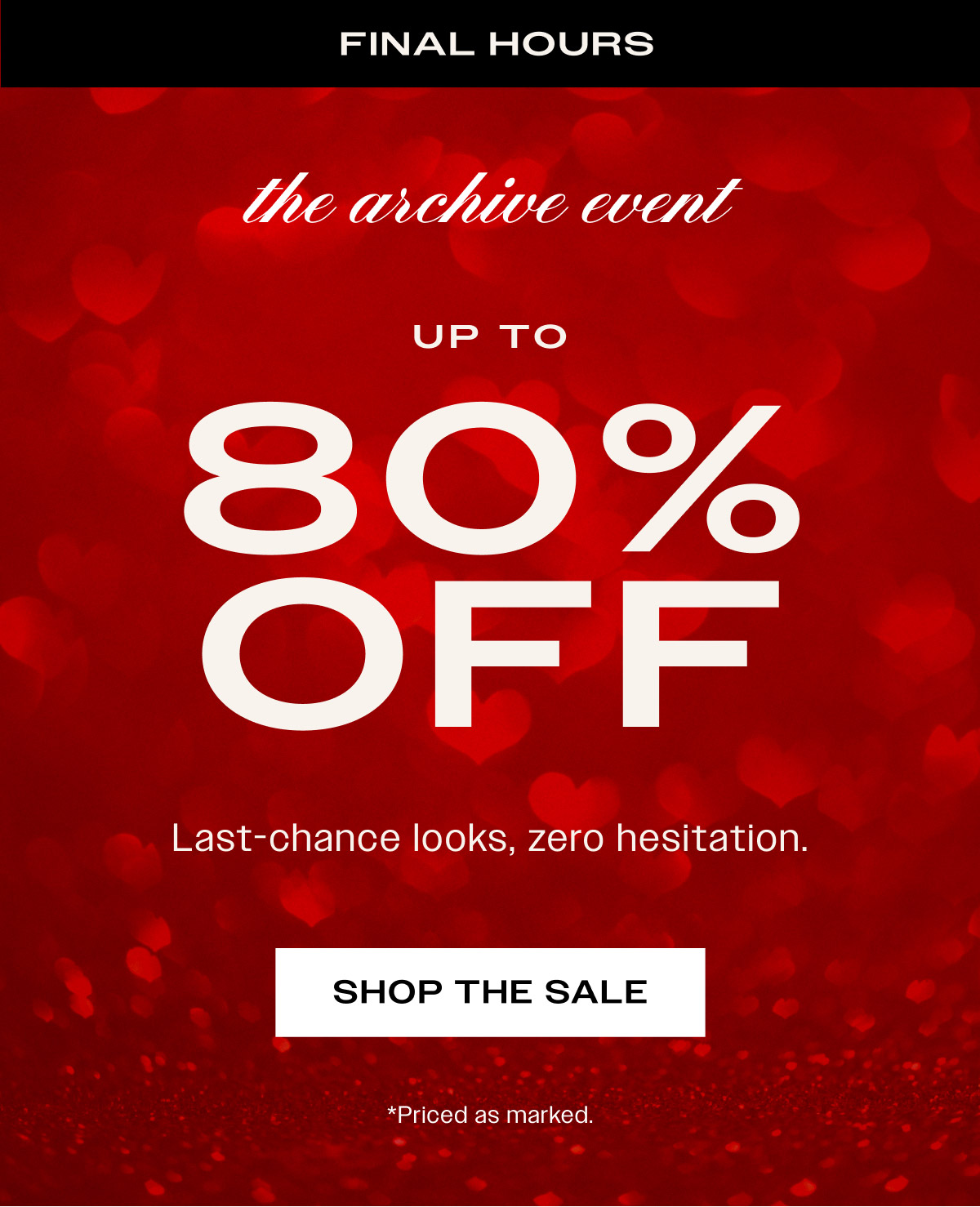 Up to 80% Off