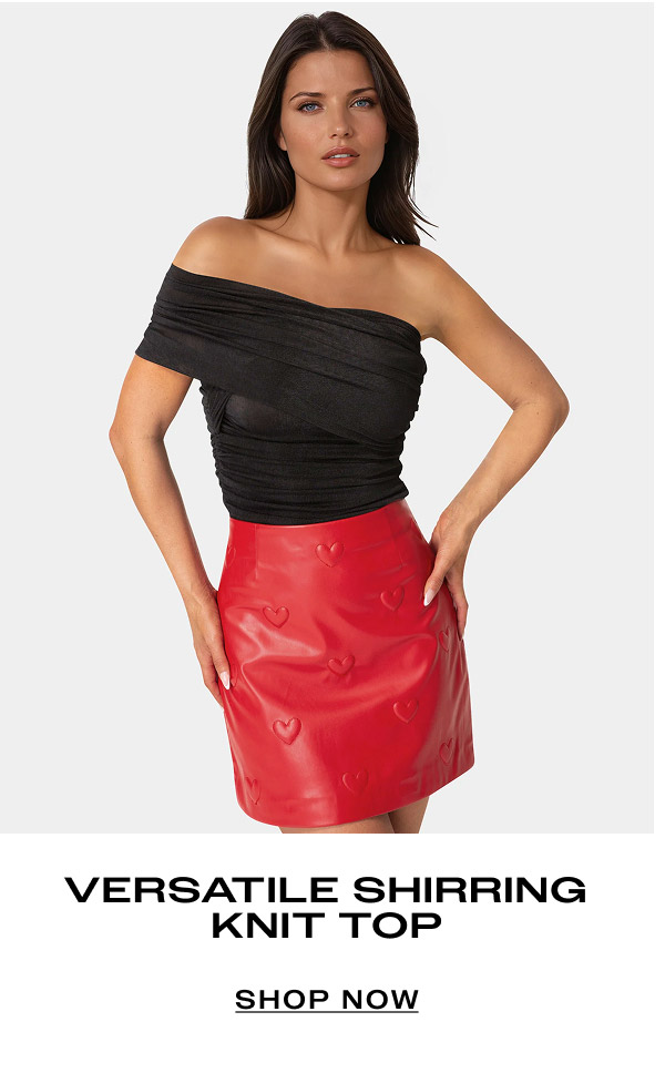 Versatile Shirring Knit Top