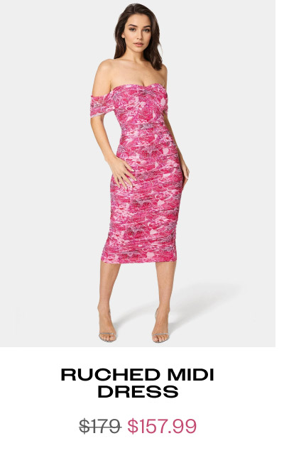 Ruched Midi Dress 