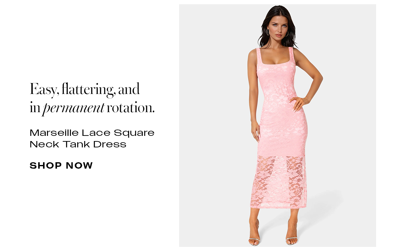 Marseille Lace Square Neck Tank Dress