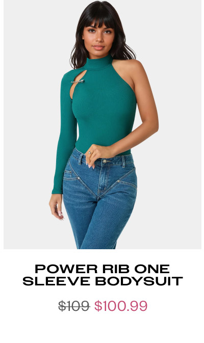 Power Rib One Sleeve Bodysuit