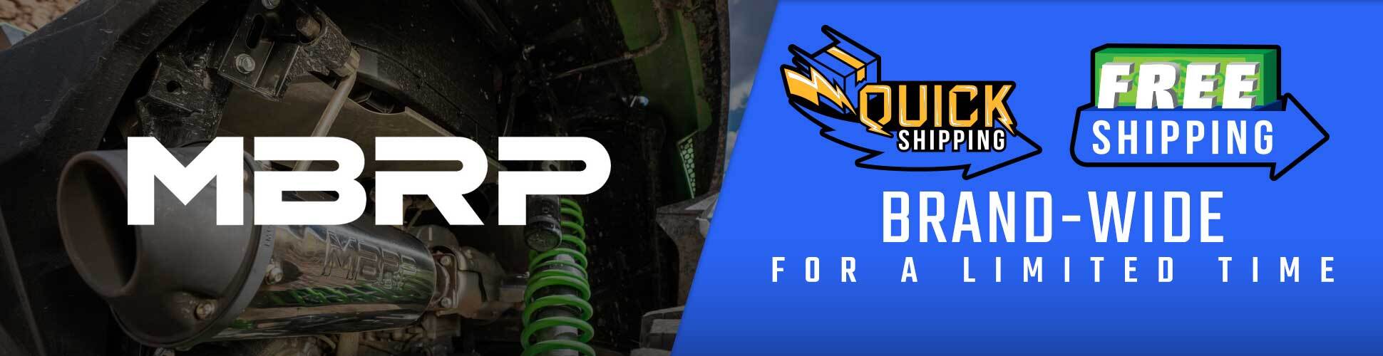 MBRP Powersports: quick shipping and free shipping brand-wide for a limited time