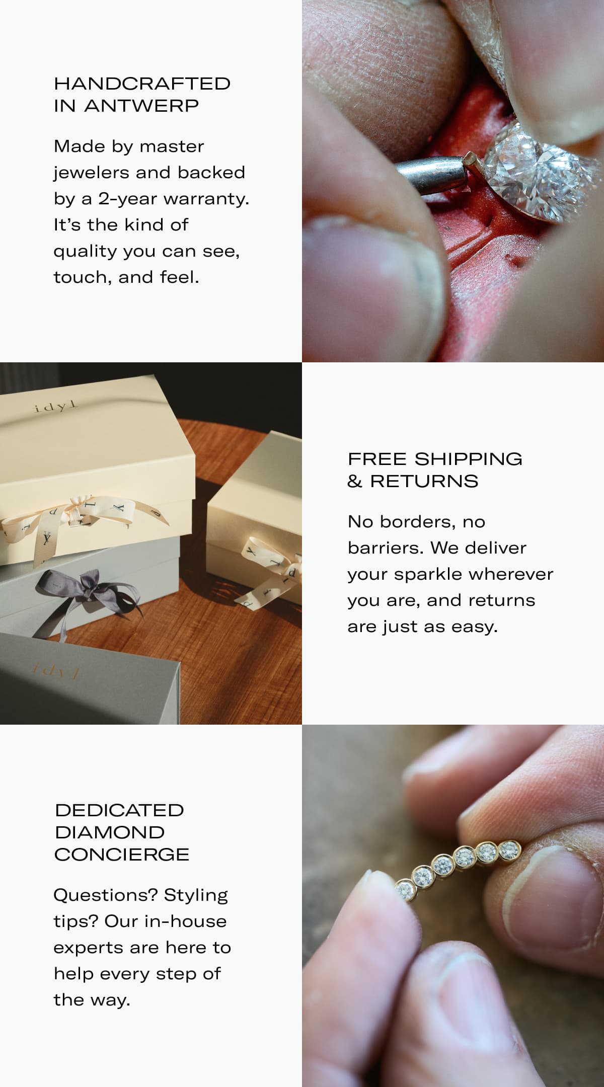 Handcrafted in Antwerp | Free shipping & returns | Dedicated diamond concierge