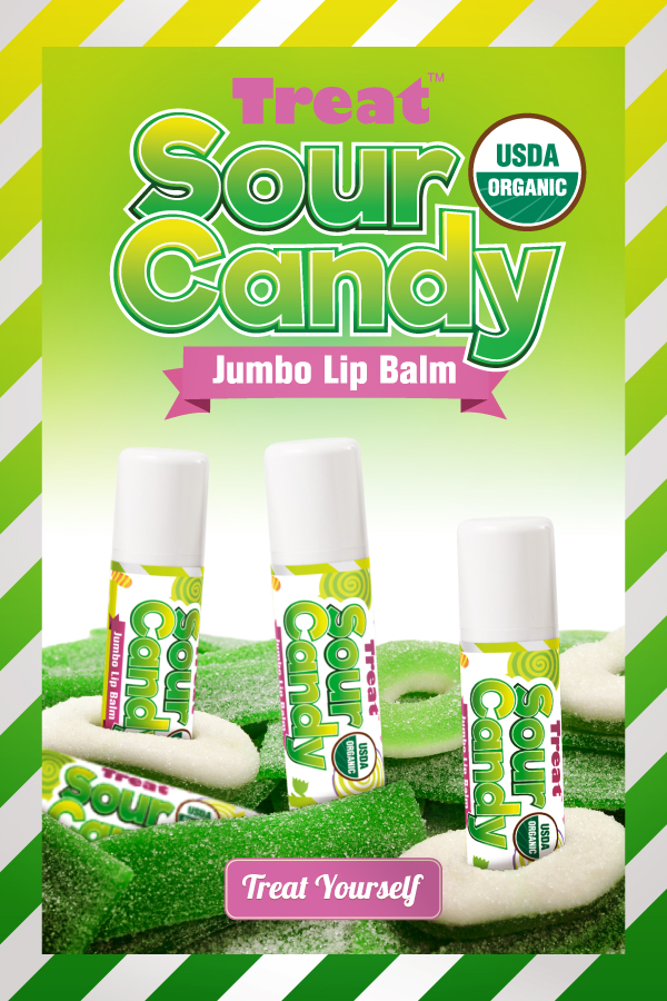 Treat Beauty Introducing Sour Candy Jumbo Lip Balm!🍏🍋 Milled