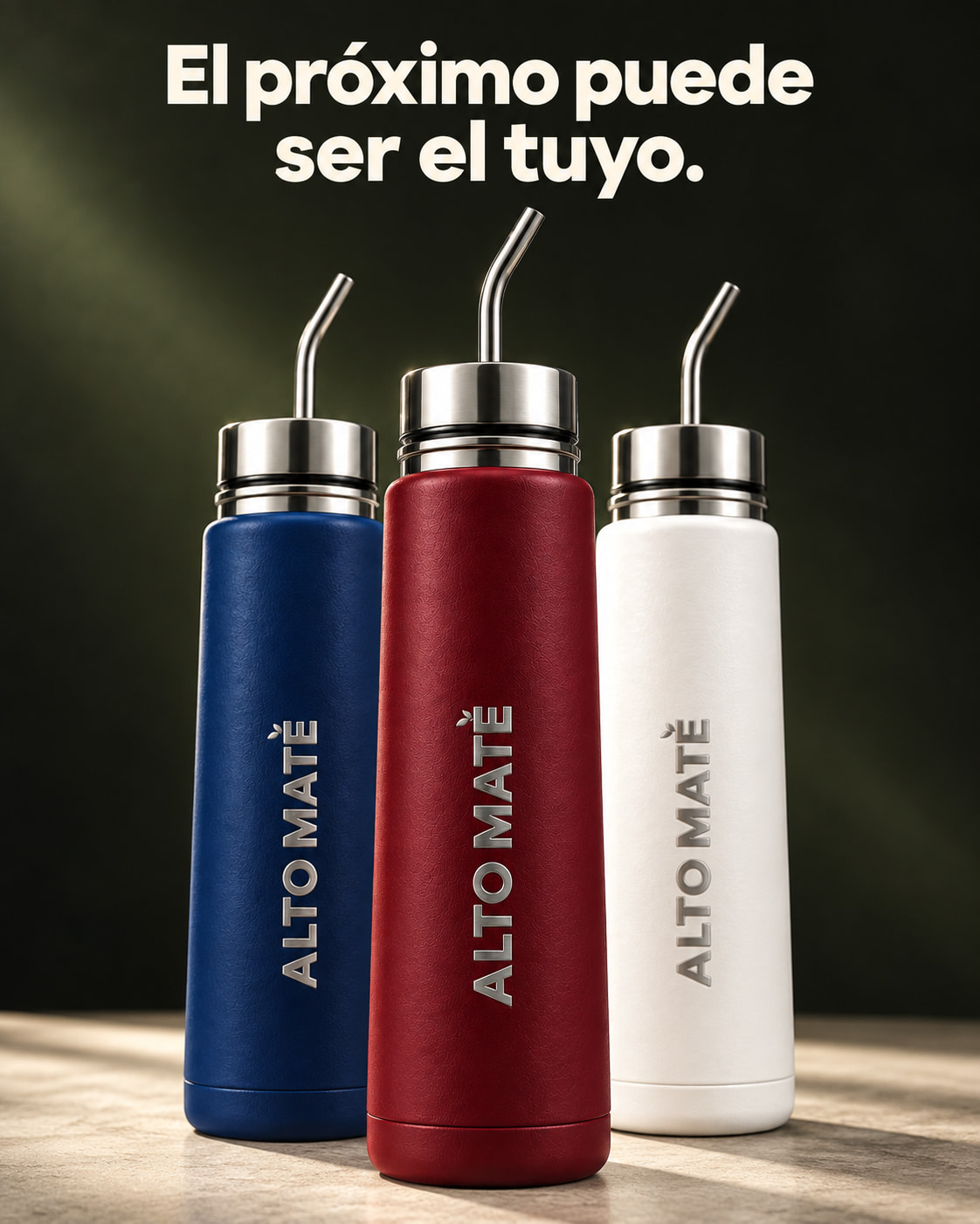 Tres mates ALTO MATÉ azul, bordó y blanco. El próximo puede ser el tuyo.