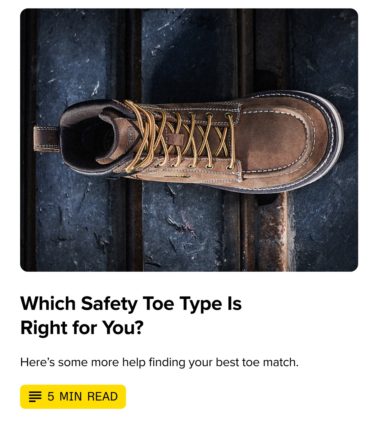 Which safety toe type is right for you?