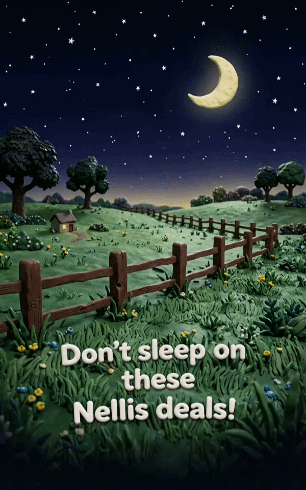 A cozy, freshly made bed with new bedding available at Nellis Auction.