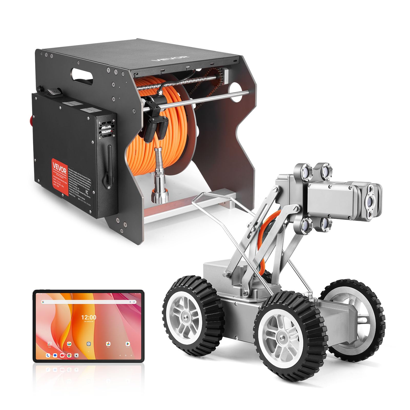Sewer Pipe Inspection Robot, 394FT Pipeline…