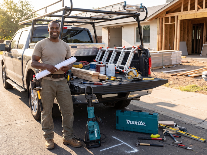 Power tools and job site gear available at auction this week.