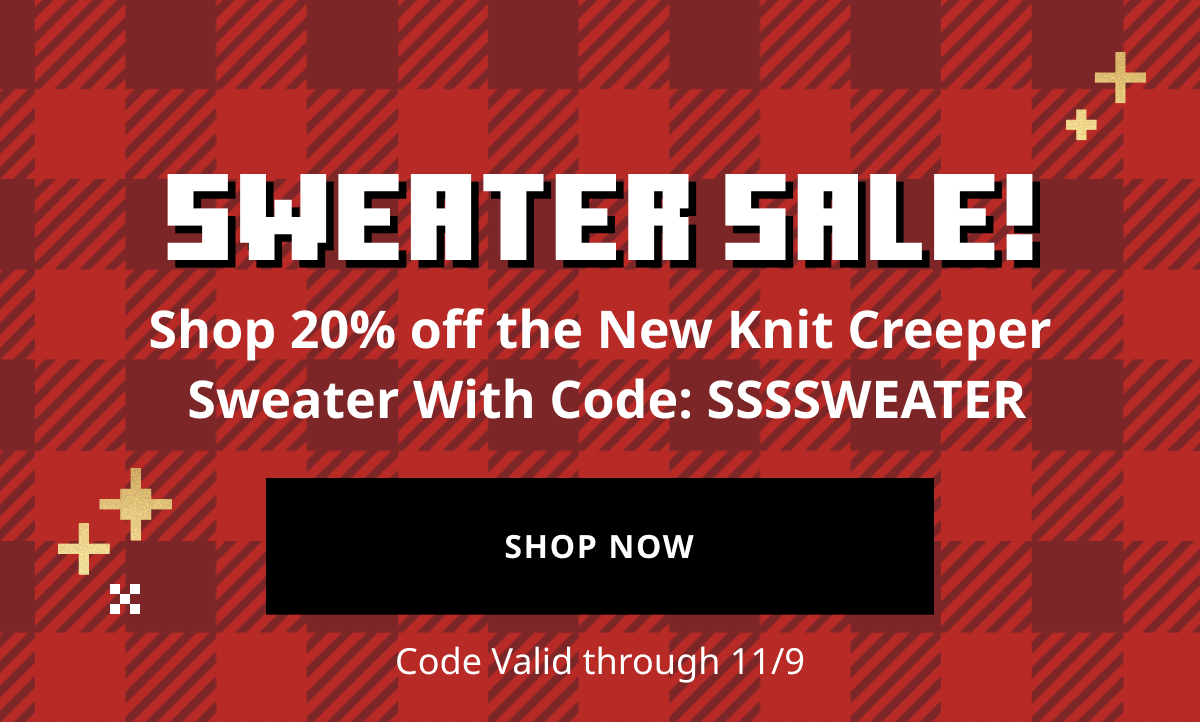 New Minecraft Holiday Sweater! Make this Holiday Season Special with an Ugly Creeper Sweater!