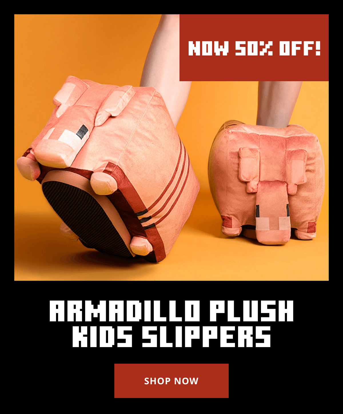 ARMADILLO PLUSH SLIPPERS