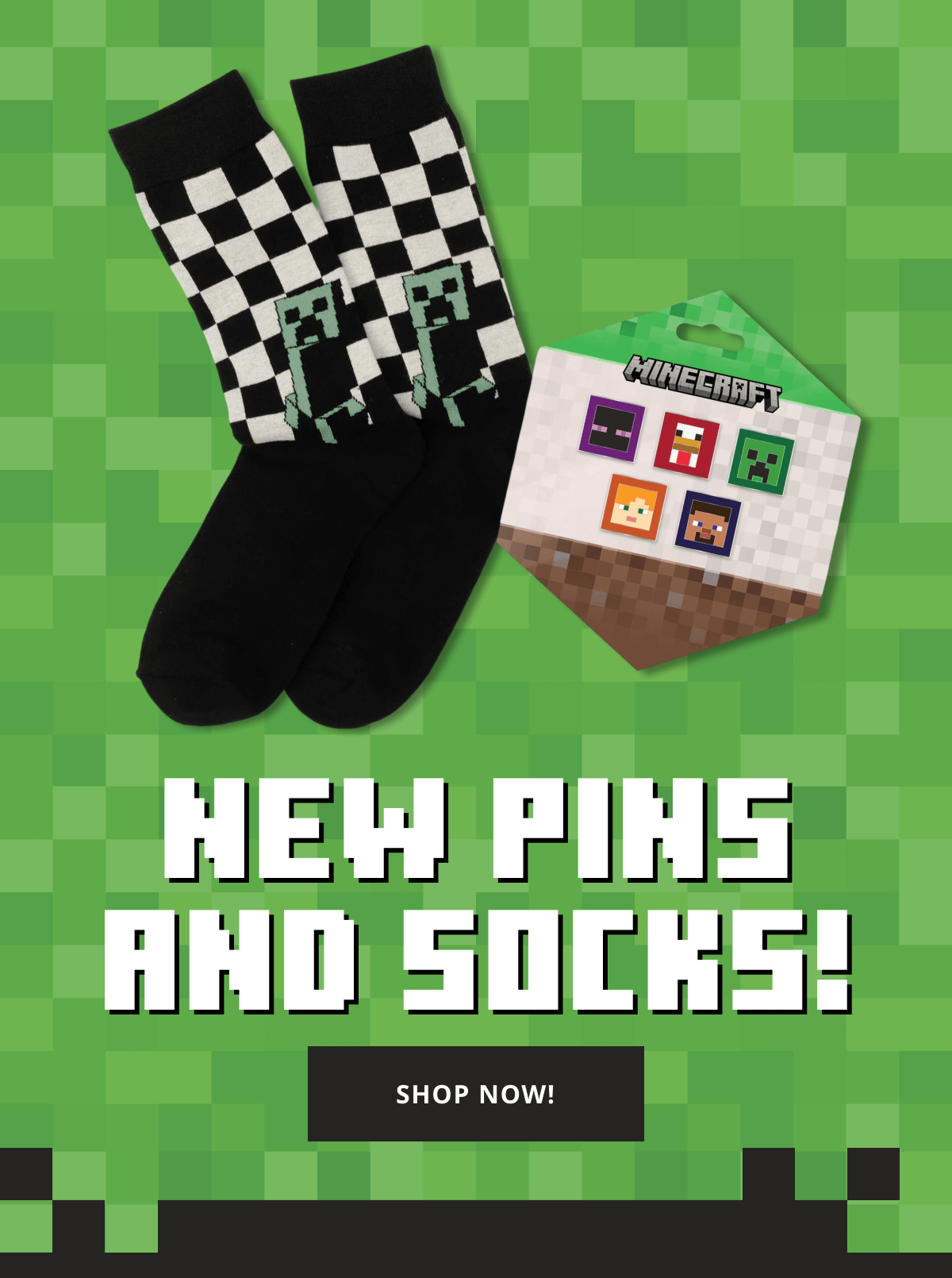 New Pins and Socks - Shop Now!