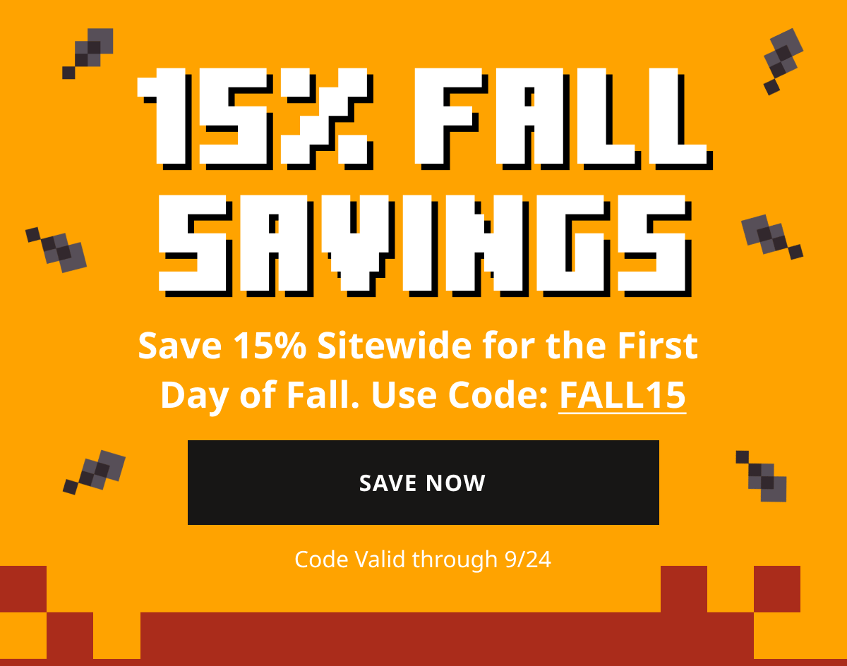SAVE 15% SITEWIDE WITH CODE: FALL15