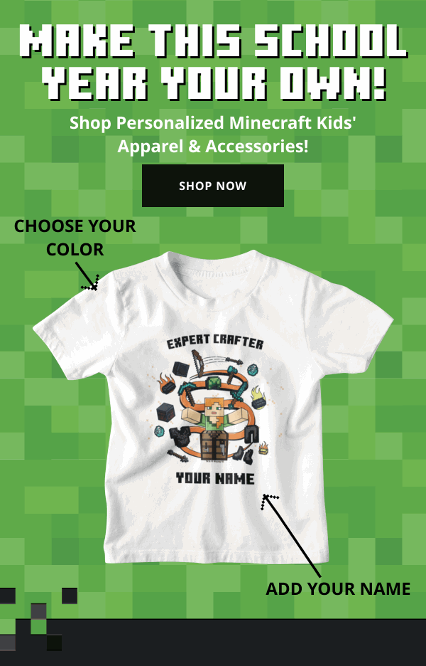 Shop the latest Minecraft Gear for Back to School