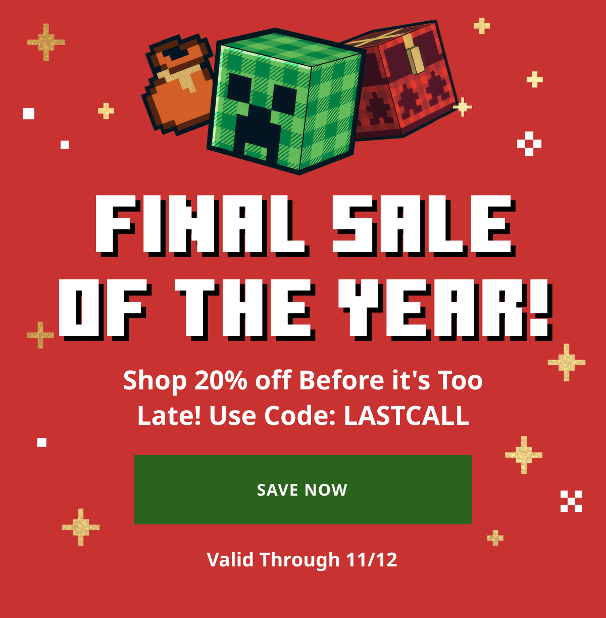 SAVE 15% AT THE FINAL SALE OF THE YEAR!