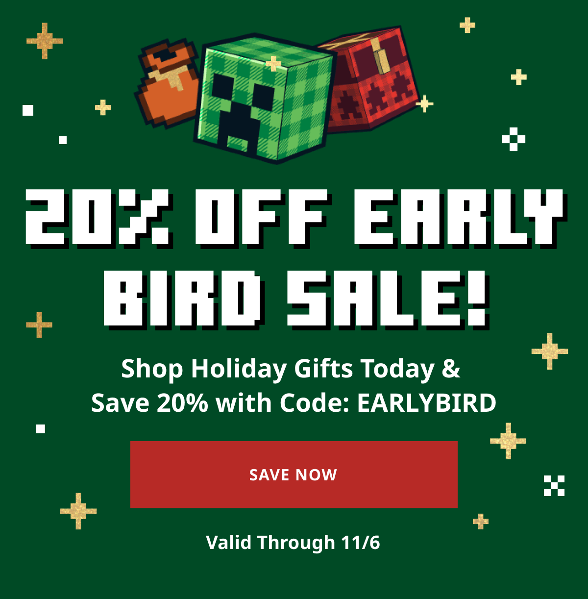 EARLY BIRD SALE - Shop 20% off with code EARLYBIRD