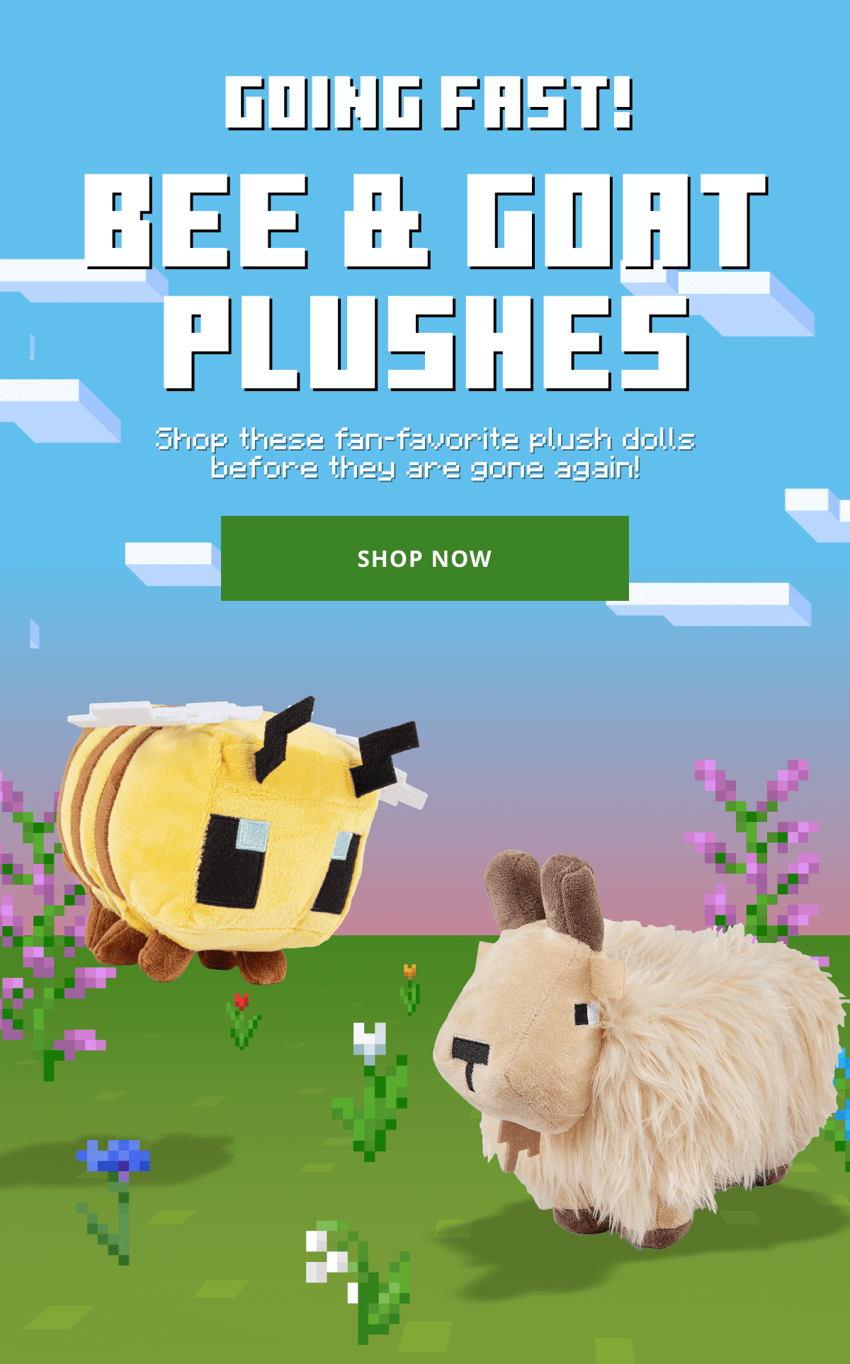BACK IN STOCK: BEE & GOAT PLUSHIES