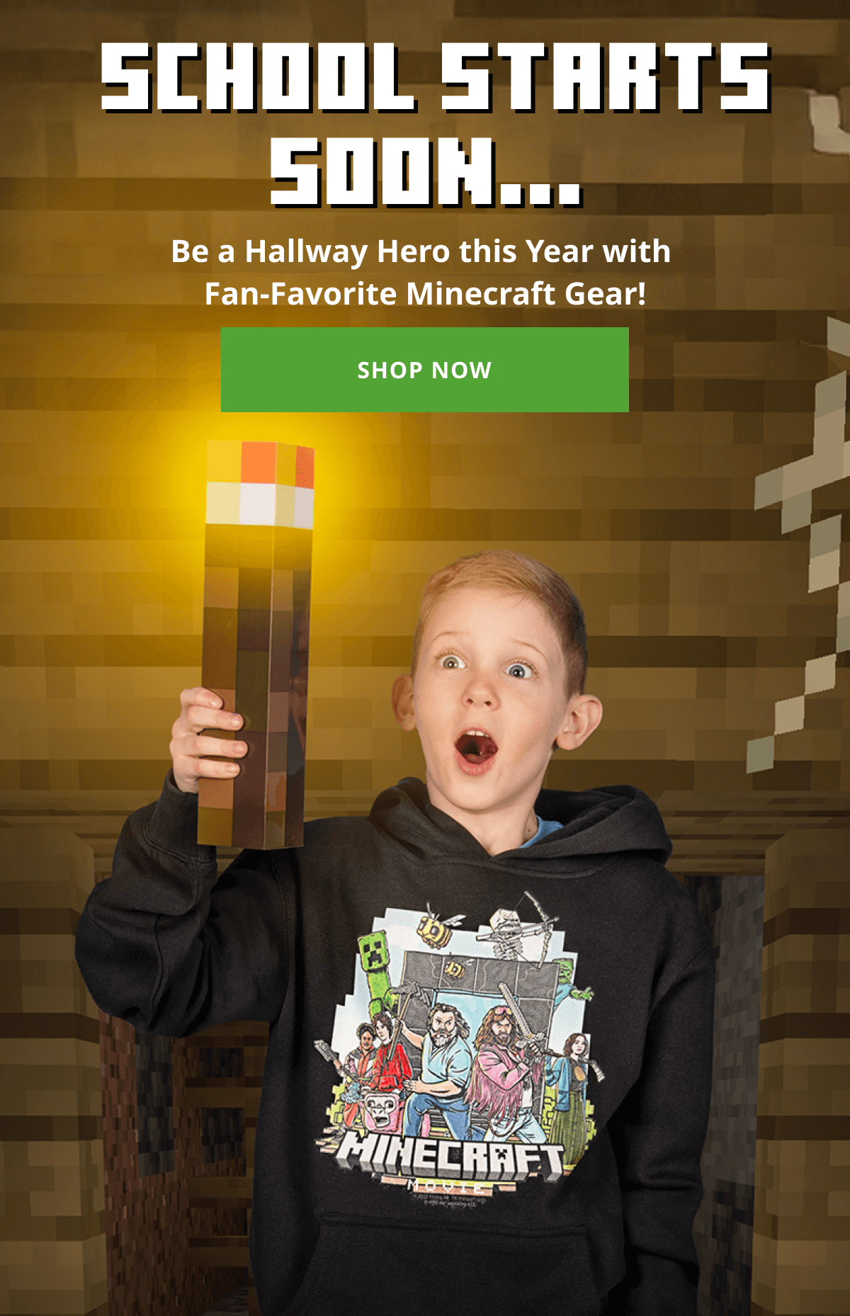 Be a Hallway Hero this School year with Fan Favorite Minecraft Gear