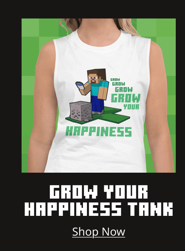 Minecraft Grow Your Happiness Adult Tank Top
