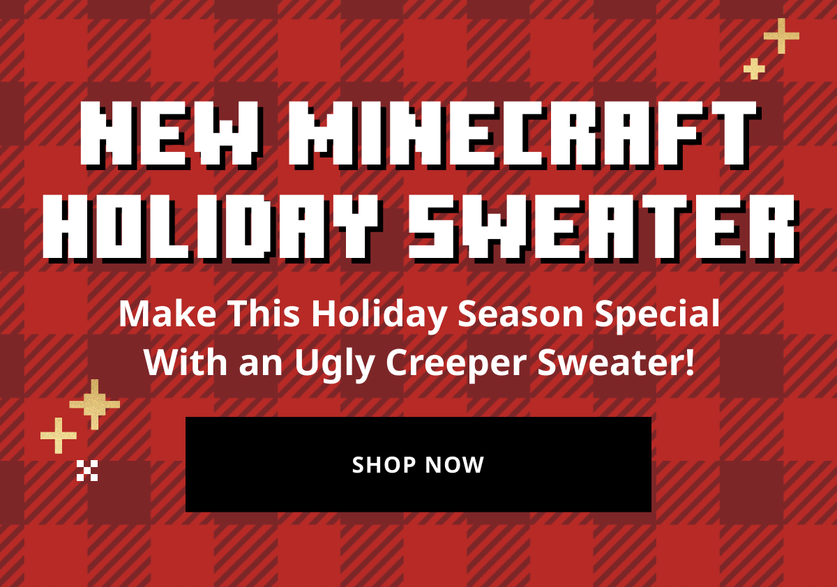 New Minecraft Holiday Sweater! Make this Holiday Season Special with an Ugly Creeper Sweater!
