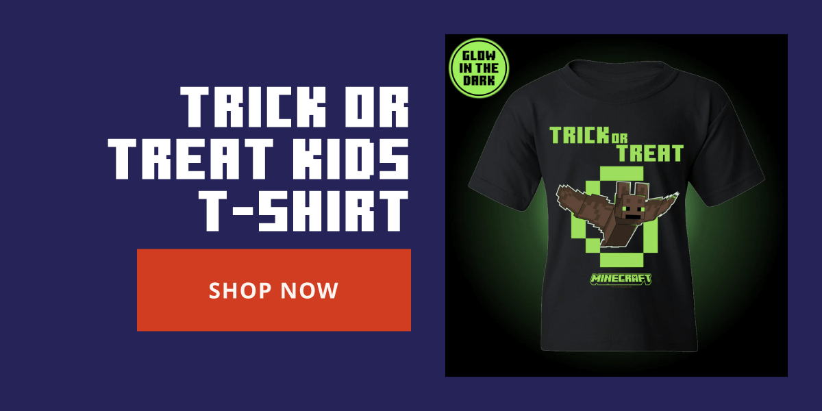 Minecraft Bat Trick or Treat Glow in the Dark Kids T-Shirt