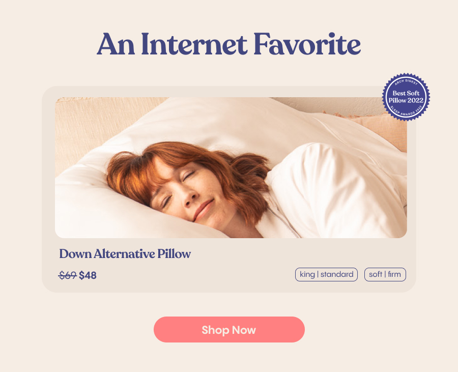 An Internet Favorite | Down Alternative Pillow starting at only $48