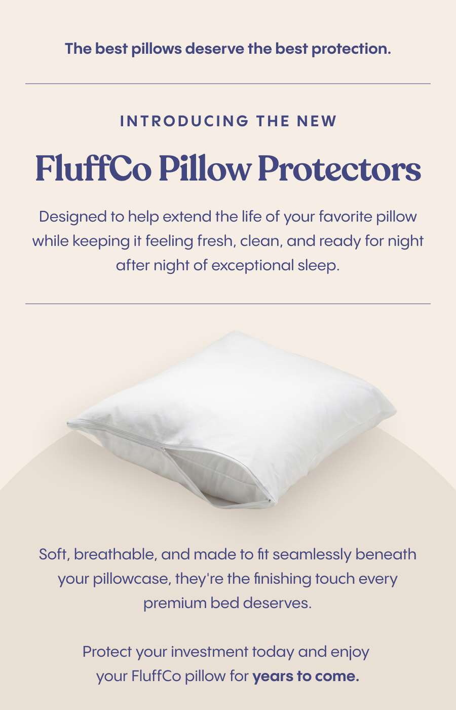 Introducing the new FluffCo Pillow Protectors
