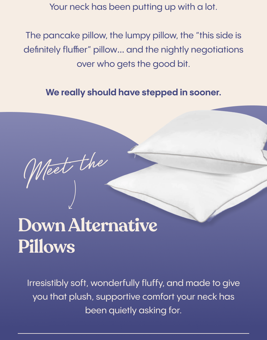 Meet the Down Alternative Pillows.
