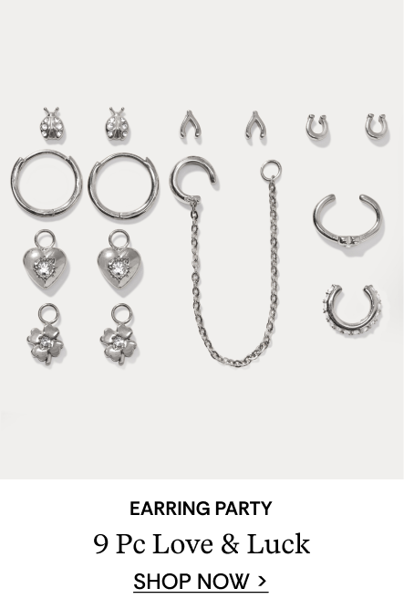 Love & Luck Stackable 9 Piece Earring Set | SHOP NOW