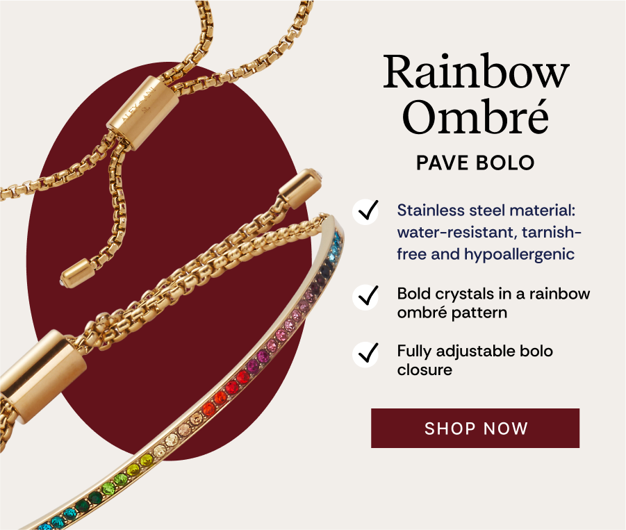 Rainbow Ombre Pave Bolo | SHOP NOW