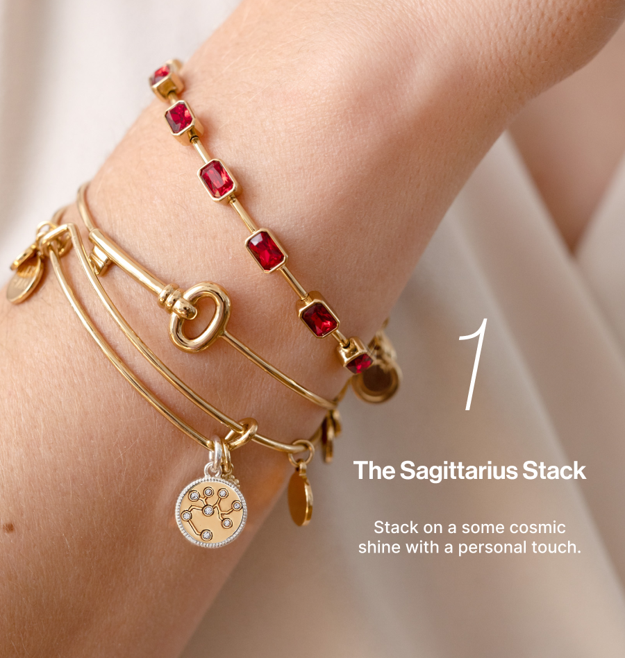 The Sagittarius Stack | Stack on a some cosmic shine with a personal touch.