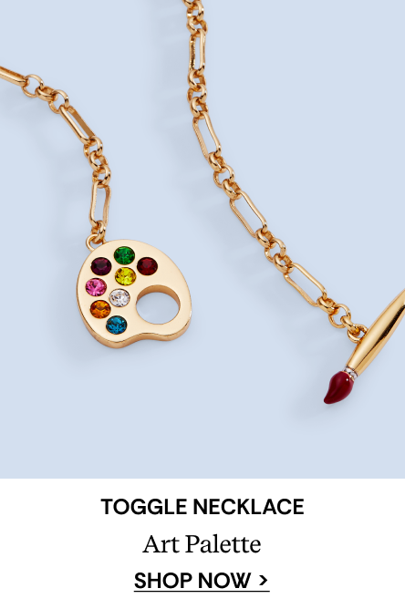 Artist Palette & Paint Brush Toggle Necklace | SHOP NOW