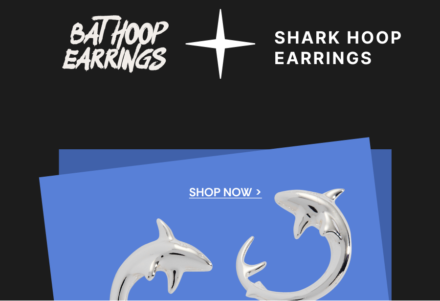 SHARK HOOP EARRINGS | SHOP NOW