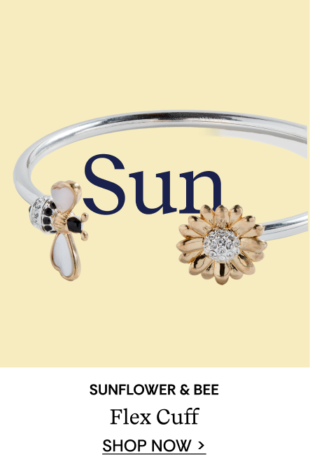 Sunflower & Bee Flex Cuff | SHOP NOW